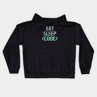 Funny Eat Sleep Code Kids Hoodie